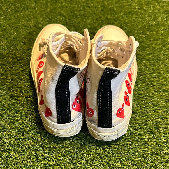 Comme Des Garcons X Converse All Star White High Top Sneakers - Picture 3 of 10